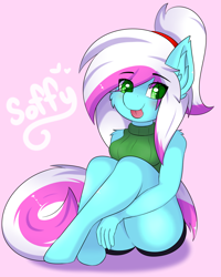 Size: 1200x1500 | Tagged: safe, artist:llhopell, imported from derpibooru, oc, oc only, oc:soffy, anthro, earth pony, unguligrade anthro, simple background, solo