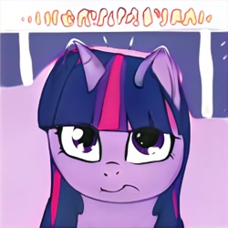 Size: 1024x1024 | Tagged: safe, imported from derpibooru, pony, ai content, ai generated, bust, generator:thisponydoesnotexist, horn, not twilight sparkle, portrait, solo