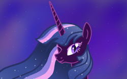 Size: 1920x1200 | Tagged: safe, artist:nitlynjane, imported from derpibooru, twilight sparkle, alicorn, looking at you, nightmare twilight, nightmarified, smiling, smiling at you, twilight sparkle (alicorn)