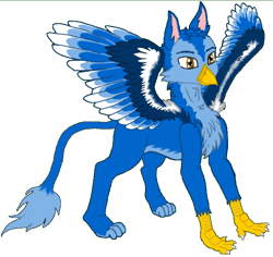 Size: 730x690 | Tagged: safe, artist:raptec, imported from derpibooru, oc, oc only, griffon, derpibooru community collaboration, 2022 community collab, chest fluff, simple background, solo, transparent background