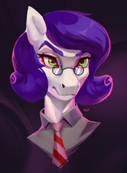 Size: 2480x3382 | Tagged: safe, artist:annna markarova, imported from derpibooru, oc, oc only, anthro, glasses, high res, necktie, solo