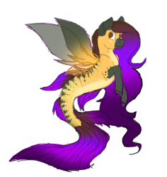 Size: 944x1000 | Tagged: safe, artist:xxmysticaldreamsxx, imported from derpibooru, oc, oc only, pegasus, seapony (g4), clothes, dorsal fin, fin wings, fins, fish tail, flowing mane, flowing tail, purple mane, purple tail, red eyes, seaponified, simple background, smiling, solo, species swap, tail, transparent background, wings