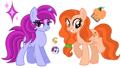 Size: 1478x827 | Tagged: safe, artist:madlilon2051, imported from derpibooru, oc, oc only, earth pony, pony, unicorn, base used, bedroom eyes, eyelashes, grin, horn, magical lesbian spawn, makeup, offspring, parent:applejack, parent:rarity, parents:rarijack, raised hoof, simple background, smiling, transparent background, unicorn oc