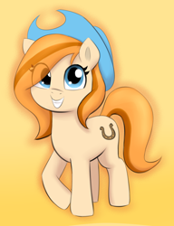 Size: 2288x2984 | Tagged: safe, artist:heretichesh, imported from derpibooru, earth pony, pony, my little pony: pony life, colored, cowboy hat, female, g4.5, hat, high res, lariat, looking at you, mare, simple background, smiling, solo