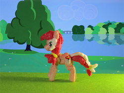 Size: 1024x769 | Tagged: safe, artist:malte279, imported from derpibooru, oc, oc only, oc:colonia, earth pony, pony, craft, mascot, packaging, sculpture, solo, starch, starch sculpture, tree