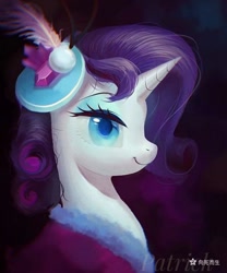 Size: 1000x1200 | Tagged: safe, artist:paipaishuaige, imported from derpibooru, rarity, pony, unicorn, make new friends but keep discord, alternate hairstyle, beautiful, bust, clothes, colored pupils, dress, female, gala dress, mare, portrait, profile, solo