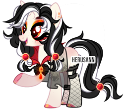 Size: 1280x1121 | Tagged: safe, artist:herusann, imported from derpibooru, oc, oc only, pony, unicorn, base used, eyelashes, fishnets, hoof polish, horn, makeup, raised hoof, simple background, smiling, solo, transparent background, unicorn oc