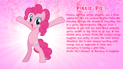 Size: 1280x719 | Tagged: safe, artist:andoanimalia, imported from derpibooru, pinkie pie, earth pony, pony, bio, bipedal, female, hooves in air, looking at you, mare, open mouth, vector, y pose