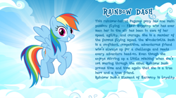 Size: 1280x719 | Tagged: safe, artist:andoanimalia, artist:goblinengineer, imported from derpibooru, rainbow dash, pegasus, pony, bio, flying, looking at you, solo, vector