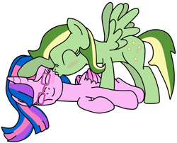 Size: 928x748 | Tagged: safe, artist:didgereethebrony, imported from derpibooru, oc, oc:boomerang beauty, oc:hsu amity, alicorn, pegasus, pony, base used, blushing, cute, cutie mark, glasses, kissing, non-sexual, simple background, trace, transparent background