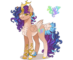 Size: 1754x1440 | Tagged: safe, alternate version, artist:clown-bread, imported from derpibooru, oc, oc only, alicorn, pony, alicorn oc, chest fluff, female, hoof polish, horn, mare, simple background, smiling, solo, transparent background, wings