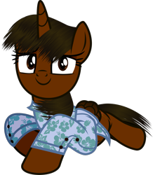 Size: 1807x2076 | Tagged: safe, artist:lincolnbrewsterfan, derpibooru exclusive, imported from derpibooru, oc, oc only, oc:nocturnal vision, alicorn, pony, derpibooru community collaboration, .svg available, alicorn oc, belly button, clothes, collared shirt, colored wings, cute face, floral print, gradient wings, hawaiian shirt, hibiscus, holly, horn, inkscape, lidded eyes, looking at you, lounging, lying down, mane, ponified, prone, shirt, simple background, smiling, smiling at you, solo, tail, transparent background, vector, wings