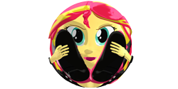 Size: 1200x600 | Tagged: safe, artist:artdj7, imported from derpibooru, sunset shimmer, equestria girls, ball, morph ball, shimmerball, simple background, solo, transparent background