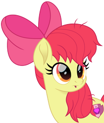 Size: 1258x1500 | Tagged: safe, artist:cloudy glow, imported from derpibooru, apple bloom, earth pony, pony, growing up is hard to do, bust, female, mare, movie accurate, older, portrait, simple background, solo, transparent background