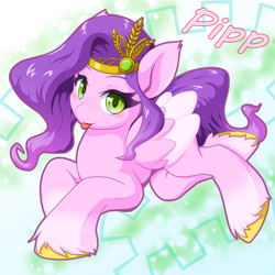 Size: 2000x2000 | Tagged: safe, artist:ragurimo, imported from derpibooru, pipp petals, pegasus, pony, spoiler:my little pony: a new generation, :p, adorapipp, cute, female, g5, high res, looking at you, mare, my little pony: a new generation, solo, tongue out