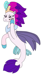 Size: 1616x2920 | Tagged: safe, artist:supahdonarudo, imported from derpibooru, queen novo, seapony (g4), series:novoember, my little pony: the movie, barnacles, sad, simple background, touching face, transparent background