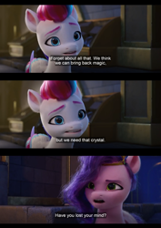 Size: 1598x2252 | Tagged: safe, edit, edited screencap, imported from derpibooru, screencap, pipp petals, zipp storm, pegasus, pony, spoiler:my little pony: a new generation, alley, comic, english, english subtitles, female, g5, mare, my little pony: a new generation, screencap comic, siblings, sisters, subtitles