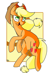 Size: 1024x1490 | Tagged: safe, artist:snowolive, imported from derpibooru, part of a set, applejack, earth pony, pony, abstract background, cutie mark, female, mare, open mouth, simple background, solo, transparent background