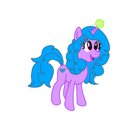 Size: 3024x3024 | Tagged: safe, artist:omegaridersangou, imported from derpibooru, izzy moonbow, pony, unicorn, ball, female, g4, g5, g5 to g4, high res, izzy's tennis ball, my little pony: a new generation, simple background, solo, tennis ball, transparent background