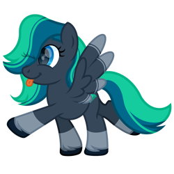 Size: 2600x2600 | Tagged: safe, artist:ponkus, imported from derpibooru, oc, oc only, oc:emerald dream, pegasus, pony, derpibooru community collaboration, 2022 community collab, :p, female, high res, mare, simple background, solo, tongue out, transparent background