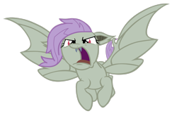 Size: 3010x1992 | Tagged: safe, artist:tardifice, imported from derpibooru, fluttershy, bat pony, pony, bats!, season 4, bat ponified, fangs, flutterbat, open mouth, race swap, simple background, solo, transparent background, vector