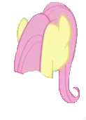 Size: 123x171 | Tagged: safe, edit, edited screencap, imported from derpibooru, screencap, fluttershy, pony, 1000 hours in ms paint, back of head, background removed, picture for breezies, simple background, solo, transparent background