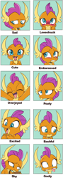 Size: 842x2376 | Tagged: safe, artist:nauyaco, imported from derpibooru, smolder, dragon, cute, derp, dragoness, emotes, expressions, female, goofy, smolderbetes, solo