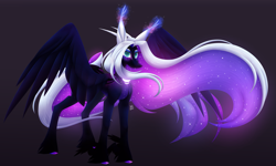 Size: 5356x3214 | Tagged: safe, artist:sadatrix, imported from derpibooru, oc, oc only, oc:andromeda stellarum, pegasus, pony, female, magic, mare, solo