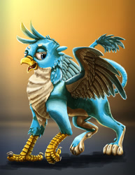 Size: 1024x1326 | Tagged: safe, artist:amalgamzaku, imported from derpibooru, gallus, griffon, solo