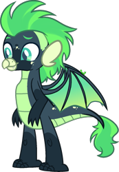 Size: 877x1267 | Tagged: safe, artist:kurosawakuro, imported from derpibooru, oc, oc only, dragon, dragriff, griffon, base used, interspecies offspring, offspring, parent:gabby, parent:spike, parents:spabby, simple background, solo, transparent background