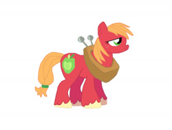 Size: 1280x960 | Tagged: safe, artist:chanyhuman, imported from derpibooru, big macintosh, earth pony, pony, eeyup, farmer, female, macareina, mare, masculine mare, my little colt, rule 63, solo, tomboy, unshorn fetlocks