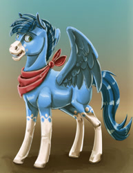 Size: 1024x1326 | Tagged: safe, artist:amalgamzaku, imported from derpibooru, oc, oc only, pegasus, pony, male, solo, stallion