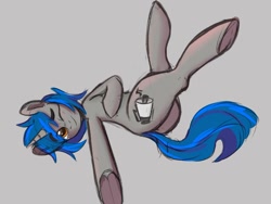 Size: 1378x1035 | Tagged: safe, artist:tasiashoe, imported from derpibooru, oc, oc only, oc:homage, pony, unicorn, fallout equestria, butt, lying down, on back, plot, simple background, solo, underhoof