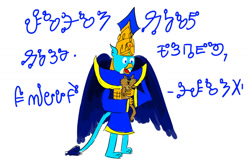 Size: 1280x823 | Tagged: safe, alternate version, artist:horsesplease, imported from derpibooru, capper dapperpaws, gallus, cat, griffon, catified, constructed language, crown, emerald, emperor, happy, helmet, hug, jewelry, king gallus, rabydosverse, regalia, sarmelonid, species swap, spinel, vozonid, zannoz