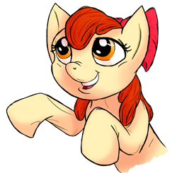 Size: 803x787 | Tagged: safe, artist:rainstormcheetah, imported from derpibooru, apple bloom, earth pony, pony, female, filly, simple background, solo, transparent background