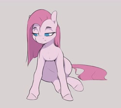 Size: 3133x2802 | Tagged: safe, artist:aquaticvibes, pinkie pie, earth pony, pony, gray background, pinkamena diane pie, simple background, sitting