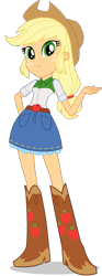 Size: 261x705 | Tagged: safe, imported from derpibooru, applejack, equestria girls, become an equestria girl, boots, clothes, cowboy hat, eqg promo pose set, flash game, hat, image, official, official art, png, shoes, simple background, skirt, solo, stetson, transparent background