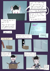 Size: 4961x7016 | Tagged: safe, artist:tenenbris, imported from derpibooru, oc, oc:abel masei, zebra, comic:things change, comic, male, ponytail, streaming, zebra oc