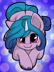 Size: 3000x4000 | Tagged: safe, artist:gleamydreams, imported from derpibooru, izzy moonbow, pony, unicorn, cute, female, g5, high res, izzybetes, looking at you, mare, my little pony: a new generation, smiling, smiling at you, solo