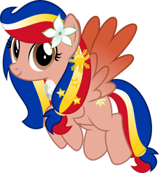 Size: 2345x2557 | Tagged: safe, artist:jhayarr23, imported from derpibooru, oc, oc only, oc:pearl shine, pegasus, pony, flying, high res, looking at you, nation ponies, philippines, ponified, simple background, solo, transparent background