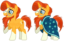 Size: 1280x827 | Tagged: safe, artist:otakuchicky1, imported from derpibooru, sunburst, pony, unicorn, cloak, clothes, glasses, male, older, simple background, solo, stallion, sunburst's cloak, sunburst's glasses, transparent background