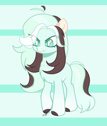 Size: 1300x1540 | Tagged: safe, artist:stelladiamond, imported from derpibooru, oc, oc only, oc:mint chip, earth pony, pony, base used, female, mare, solo