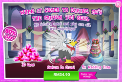 Size: 1036x690 | Tagged: safe, imported from derpibooru, gustave le grande, griffon, advertisement, costs real money, gameloft, official