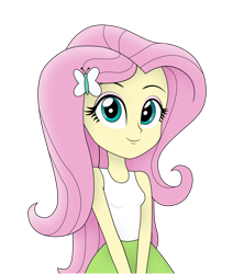 Size: 1280x1443 | Tagged: safe, artist:diilaycc, imported from derpibooru, fluttershy, equestria girls, female, looking at you, simple background, solo, transparent background