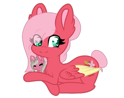 Size: 980x776 | Tagged: safe, artist:fawnroseyt, imported from derpibooru, oc, oc only, oc:ingrid marie, oc:ruby frost, pegasus, pony, unicorn, baby, baby pony, base used, colored wings, colored wingtips, duo, ear fluff, eye clipping through hair, horn, lying down, offspring, offspring's offspring, parent:big macintosh, parent:fluttershy, parent:oc:ruby frost, parent:oc:verdant fire, parents:fluttermac, parents:oc x oc, pegasus oc, simple background, smiling, transparent background, unicorn oc, wings