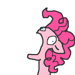 Size: 400x400 | Tagged: safe, artist:askpinkiepieandfriends, imported from derpibooru, pinkie pie, earth pony, pony, bust, faic, female, gasp, mare, open mouth, simple background, solo, tumblr, white background