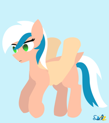 Size: 1380x1545 | Tagged: safe, artist:samsailz, imported from derpibooru, oc, oc only, oc:flushie, pegasus, pony, commission, hand, holding a pony, lineless, no pupils, solo, ych example, ych result, your character here