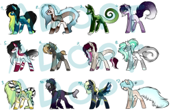 Size: 1280x830 | Tagged: safe, artist:beamybutt, imported from derpibooru, oc, oc only, earth pony, pony, base used, ear fluff, earth pony oc, group, simple background, transparent background