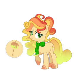 Size: 3336x3280 | Tagged: safe, artist:just-silvushka, imported from derpibooru, oc, oc only, earth pony, pony, bowtie, earth pony oc, eyelashes, female, high res, magical lesbian spawn, mare, offspring, parent:applejack, parent:cherry jubilee, parents:cherryjack, raised hoof, simple background, smiling, solo, transparent background