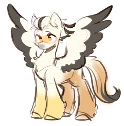 Size: 749x765 | Tagged: safe, artist:oofycolorful, imported from derpibooru, oc, oc only, oc:vistamage, pegasus, pony, ponified, solo, species swap